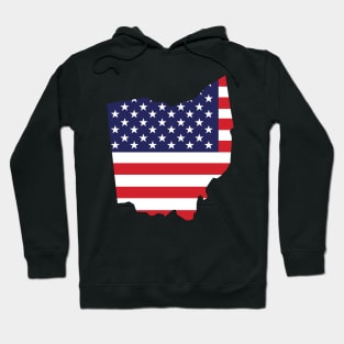 Ohio State Shape Flag Background Hoodie